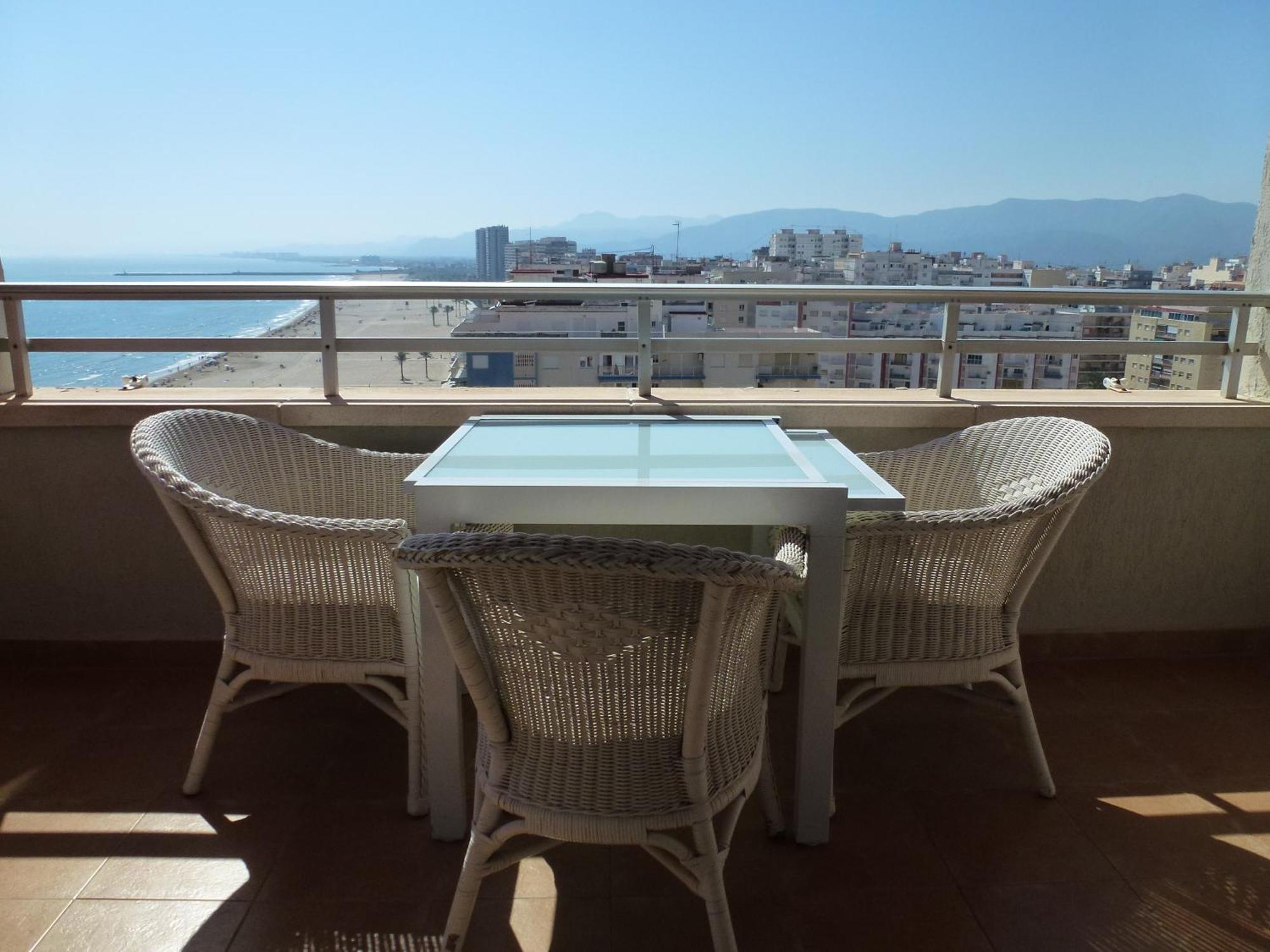 Espectacular Terraza Y Vistas En 1A Linea De Playa Appartement Cullera Buitenkant foto